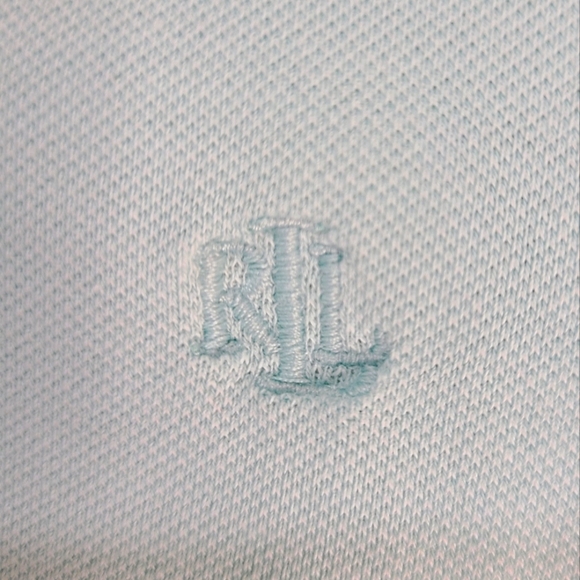 Lauren Ralph Lauren Mint Green Cotton Stretch Short Sleeve Polo Top Sz L - Picture 4 of 13
